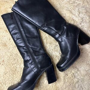 Tommy Hilfiger Black Heeled Boots